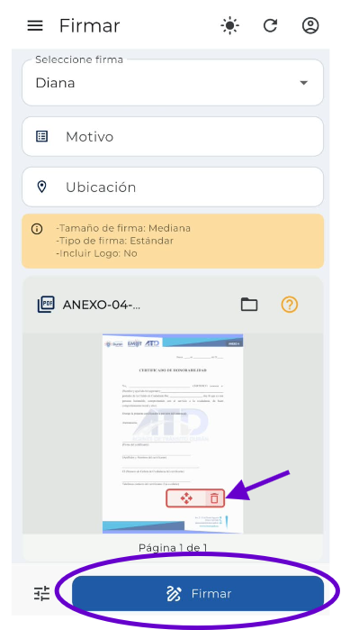 Estampar firma Ecuafirma